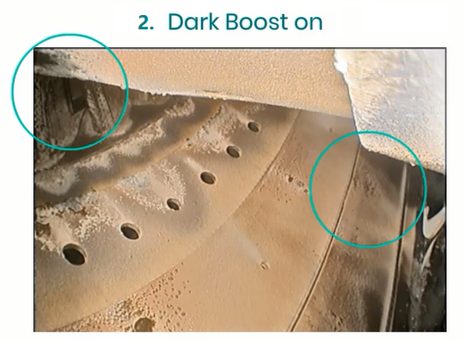 工業(yè)內(nèi)窺鏡檢測圖像(未啟用暗部增強(qiáng)) 工業(yè)內(nèi)窺鏡檢測圖像(啟用暗部增強(qiáng))